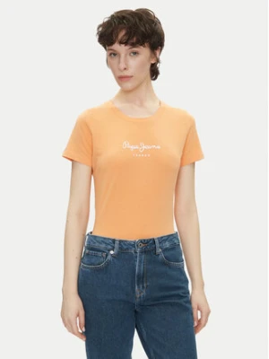 Pepe Jeans T-Shirt New Virginia PL505202 Pomarańczowy Slim Fit