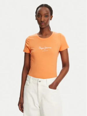 Pepe Jeans T-Shirt New Virginia PL505202 Pomarańczowy Slim Fit
