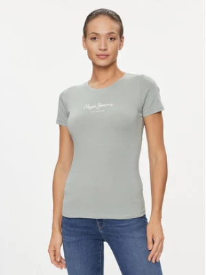 Pepe Jeans T-Shirt New Virginia PL505202 Zielony Slim Fit