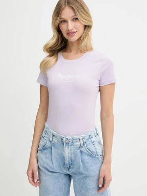 Pepe Jeans t-shirt NEW VIRGINIA SS N damski kolor fioletowy PL505202