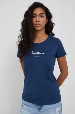 Pepe Jeans t-shirt NEW VIRGINIA SS N damski kolor granatowy