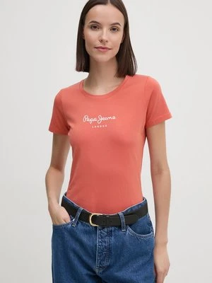 Pepe Jeans t-shirt NEW VIRGINIA SS N damski kolor pomarańczowy PL505202