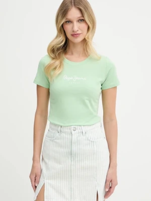 Pepe Jeans t-shirt NEW VIRGINIA SS N damski kolor zielony PL505202