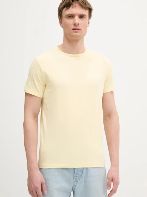 Pepe Jeans t-shirt ORIGINAL BASIC 3N męski kolor żółty z nadrukiem PM508212