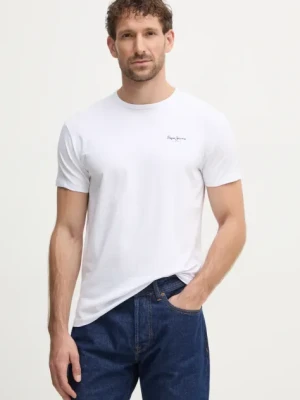 Pepe Jeans T-shirt Original Basic kolor biały z nadrukiem