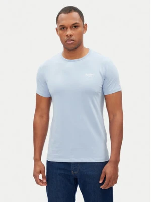 Pepe Jeans T-Shirt Original Basic PM508212 Błękitny Slim Fit