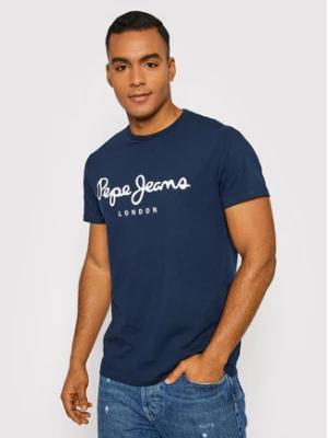 Pepe Jeans T-Shirt Original PM508210 Granatowy Slim Fit