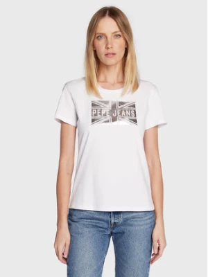 Pepe Jeans T-Shirt Pearl PL505222 Biały Regular Fit