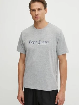 Pepe Jeans t-shirt SOMERS TEE męski kolor szary z nadrukiem PM509649