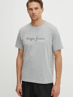 Pepe Jeans t-shirt SOMERS TEE męski kolor szary z nadrukiem PM509649