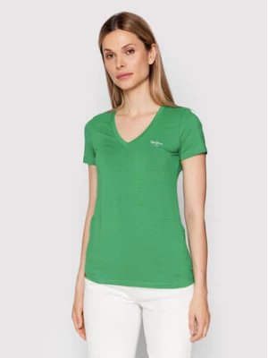 Pepe Jeans T-Shirt Violette PL505067 Zielony Slim Fit