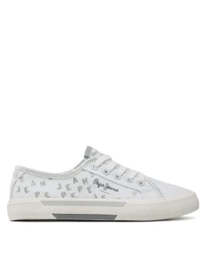 Pepe Jeans Tenisówki Brady Shine G PGS30562 Biały