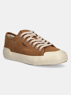 Pepe Jeans tenisówki zamszowe BEN SUEDE M kolor brązowy PMS31074