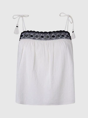 Pepe Jeans Top "Beni" w kolorze białym rozmiar: M