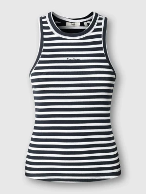 Pepe Jeans Top "Marian" w kolorze czarno-białym rozmiar: XL
