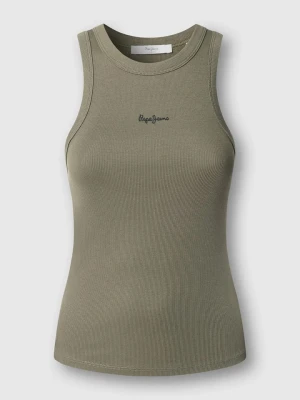 Pepe Jeans Top "Marian" w kolorze khaki rozmiar: L