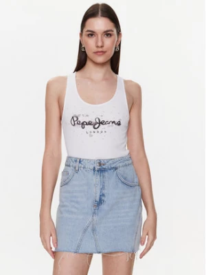 Pepe Jeans Top Ozella PL505474 Biały Regular Fit