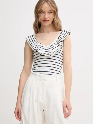 Pepe Jeans top VALERY kolor biały odkryte plecy PL506017