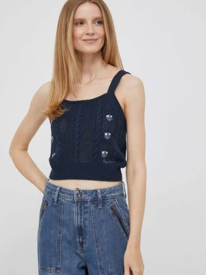 Pepe Jeans top z domieszką wełny Emalynn