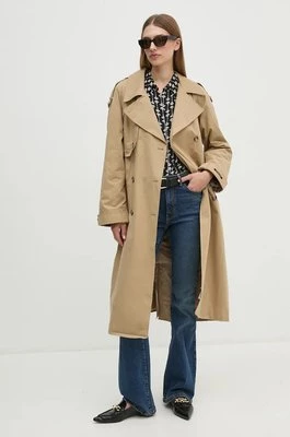 Pepe Jeans trencz BIANCA damski kolor beżowy przejściowy oversize PL402446