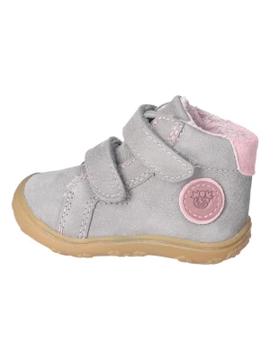 PEPINO Skórzane buty "Gedo" w kolorze szaro-jasnoróżowym do nauki chodzenia rozmiar: 22