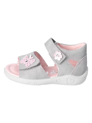 PEPINO Skórzane sandały w kolorze jasnoszaro-różowym rozmiar: 26