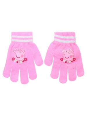 Peppa Pig Rękawiczki "Świnka Peppa" w kolorze jasnoróżowym rozmiar: onesize