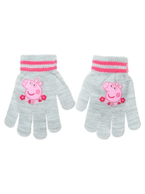 Peppa Pig Rękawiczki "Świnka Peppa" w kolorze szarym rozmiar: onesize
