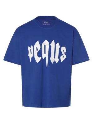 PEQUS T-shirt męski Mężczyźni Bawełna niebieski nadruk,