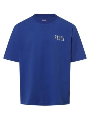 PEQUS T-shirt męski Mężczyźni Bawełna niebieski nadruk,