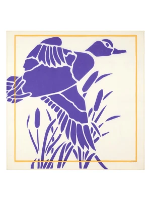 Perfect Cashmere Kaszmirowa chusta "Tibet" w kolorze biało-fioletowym - 90 x 90 cm rozmiar: onesize