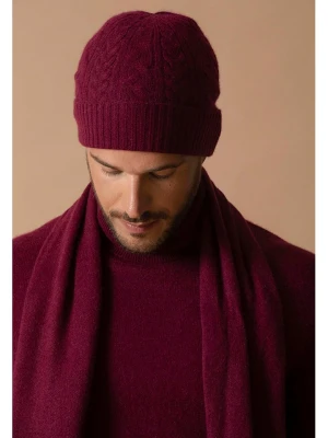Perfect Cashmere Kaszmirowa czapka "Popi" w kolorze bordowym rozmiar: onesize