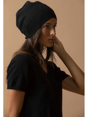 Perfect Cashmere Kaszmirowa czapka "Popi" w kolorze czarnym rozmiar: onesize