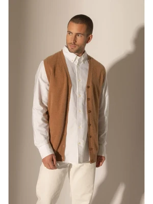 Perfect Cashmere Kaszmirowa kamizelka "Arthur" w kolorze jasnobrązowym rozmiar: M