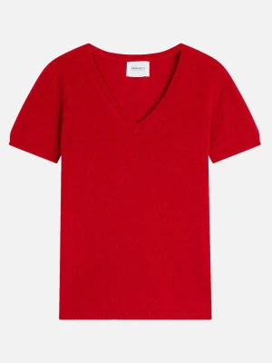 Perfect Cashmere Kaszmirowa koszulka "Efimia" w kolorze czerwonym rozmiar: XL