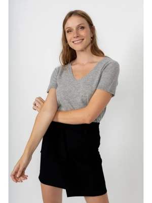 Perfect Cashmere Kaszmirowa koszulka "Efimia" w kolorze szarym rozmiar: L