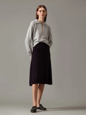 Perfect Cashmere Kaszmirowa spódnica "Rinzen" w kolorze fioletowym rozmiar: L