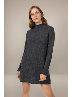 Perfect Cashmere Kaszmirowa sukienka "Lyamia" w kolorze antracytowym rozmiar: M
