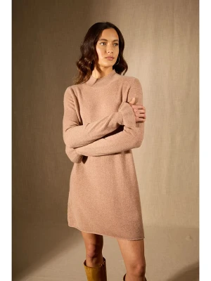 Perfect Cashmere Kaszmirowa sukienka "Lyamia" w kolorze beżowym rozmiar: S