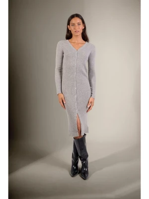 Perfect Cashmere Kaszmirowa sukienka "Maria" w kolorze jasnoszarym rozmiar: L