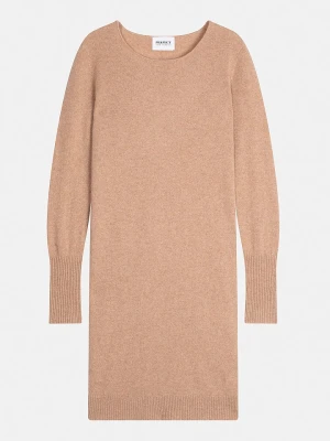 Perfect Cashmere Kaszmirowa sukienka "Molli" w kolorze jasnobrązowym rozmiar: XL