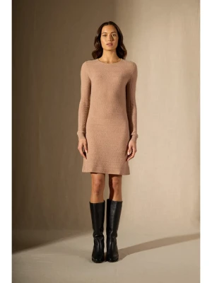 Perfect Cashmere Kaszmirowa sukienka w kolorze beżowym rozmiar: XXL