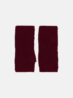 Perfect Cashmere Kaszmirowe mankiety "Bale" w kolorze bordowym rozmiar: onesize