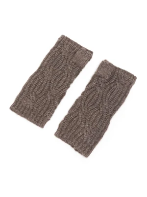 Perfect Cashmere Kaszmirowe mitenki "Jelo" w kolorze brązowym rozmiar: onesize