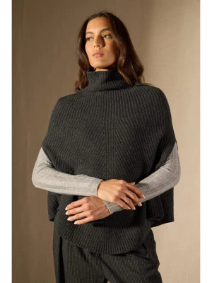 Perfect Cashmere Kaszmirowe ponczo "Gache" w kolorze antracytowym rozmiar: XL