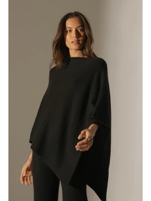 Perfect Cashmere Kaszmirowe ponczo "Georgia" w kolorze czarnym rozmiar: L