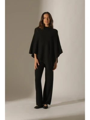 Perfect Cashmere Kaszmirowe ponczo w kolorze czarnym rozmiar: M