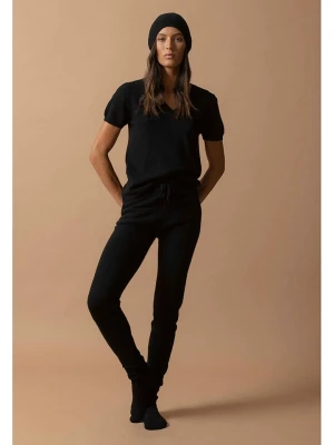 Perfect Cashmere Kaszmirowe spodnie "Gwen" w kolorze czarnym rozmiar: L