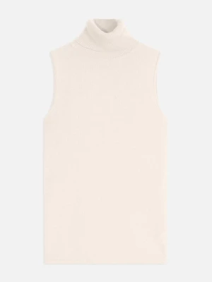 Perfect Cashmere Kaszmirowy bezrękawnik w kolorze kremowym rozmiar: L