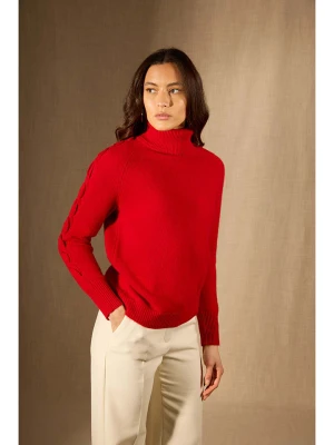 Perfect Cashmere Kaszmirowy golf "Albany" w kolorze czerwonym rozmiar: S